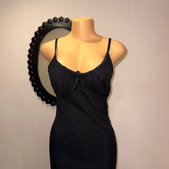 NWT FOREVER ROSE  BLACK DRESS BODYCON SIZE M(38) - Picture 3 of 6